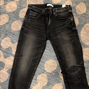 Moussy Black Distressed Denim